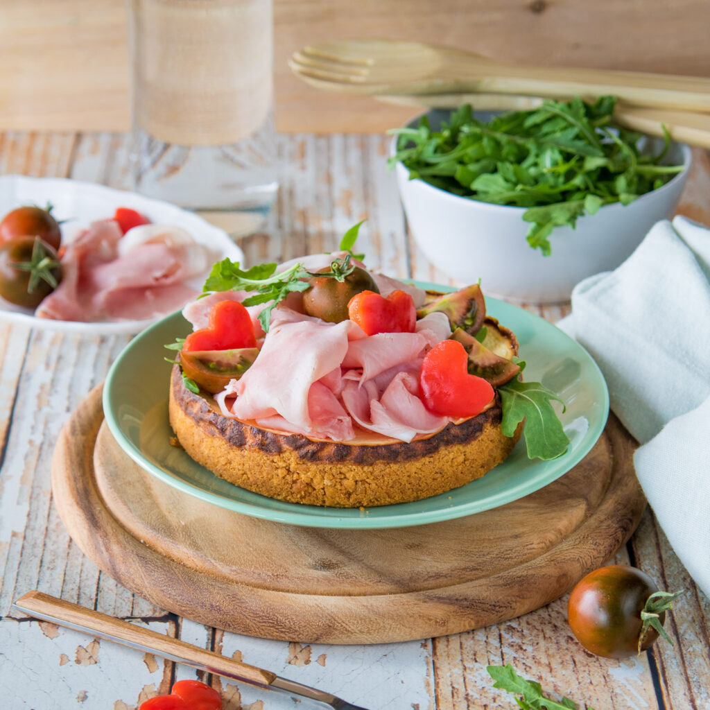 Cheesecake salata con prosciutto cotto e verdure