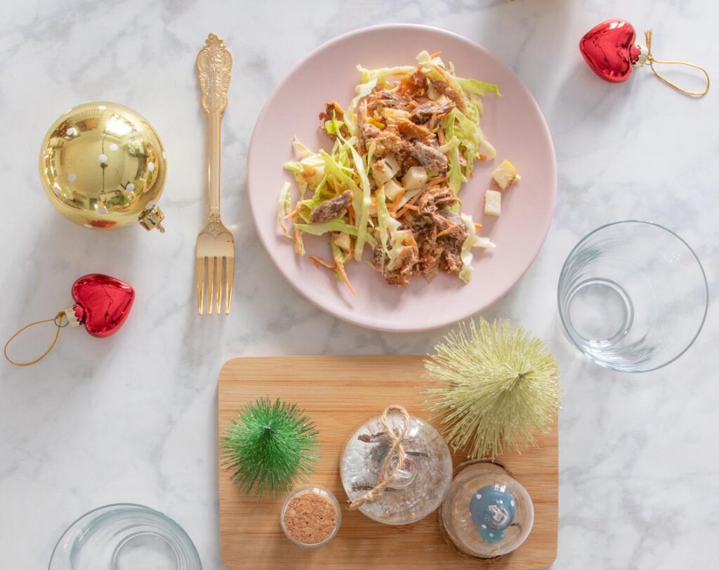 Coleslaw con stinco e pere