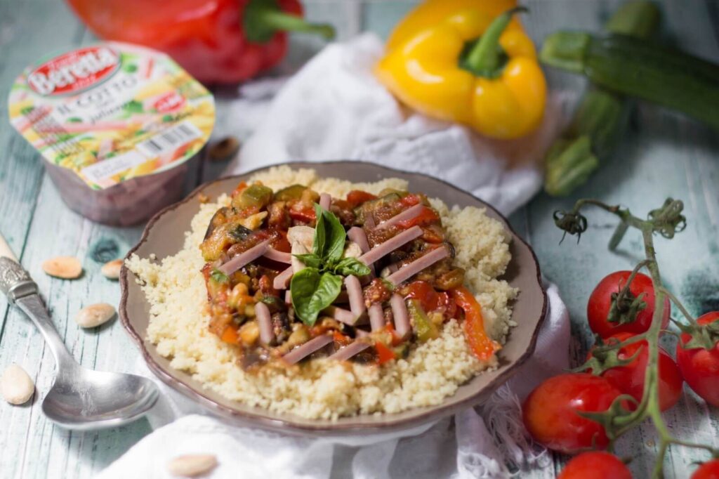 Cous cous con verdure in agrodolce