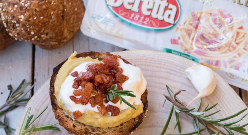 Crostoni con Guanciale