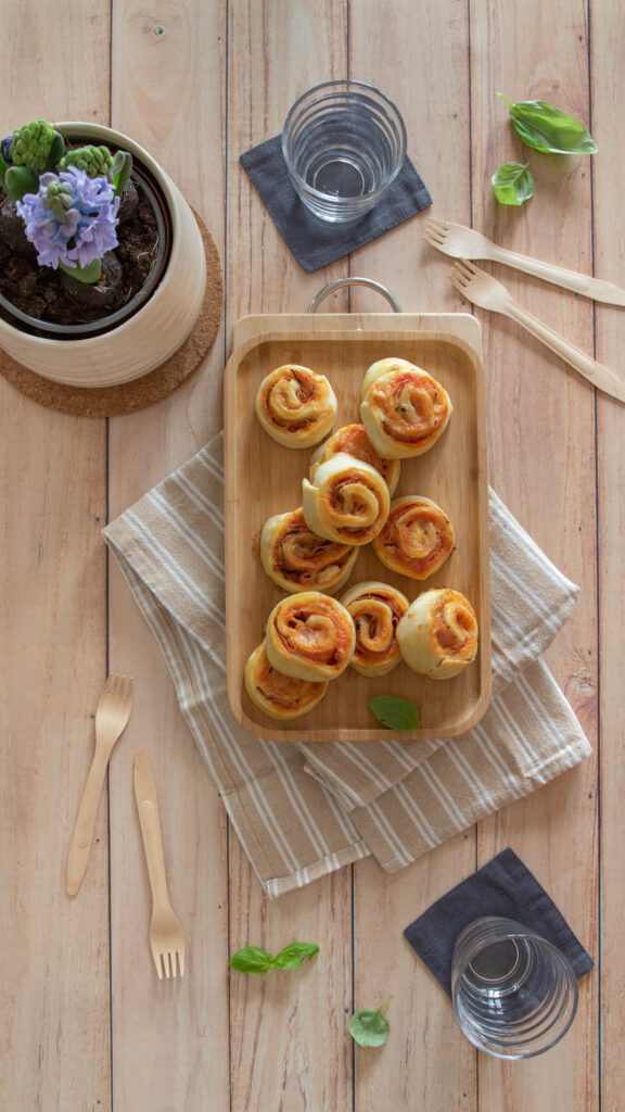 Girelle di pizza contadine