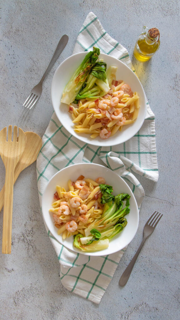 Insalata di pasta con bacon