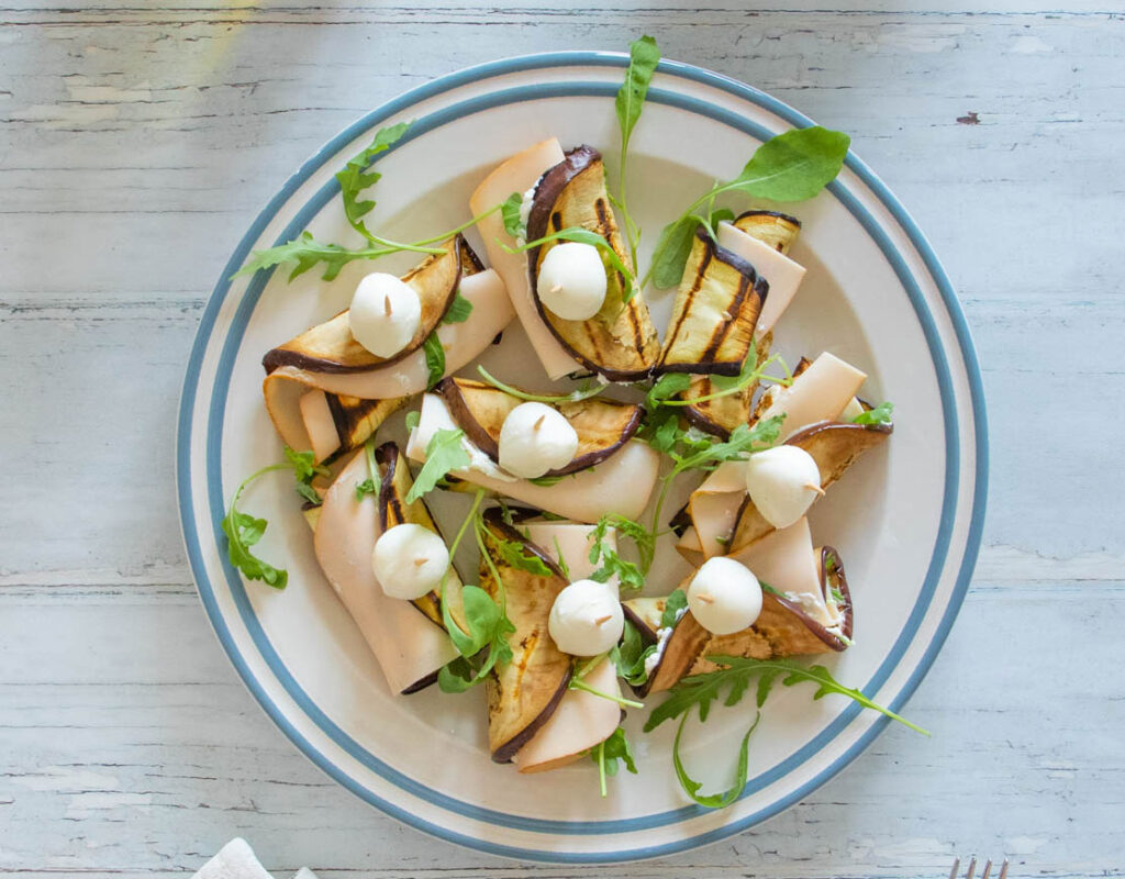 Involtini di melanzane e pollo arrosto