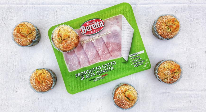 Muffin salati con prosciutto cotto