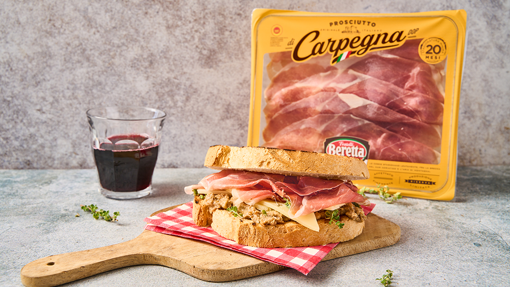 Pane toscano con Prosciutto di Carpegna DOP