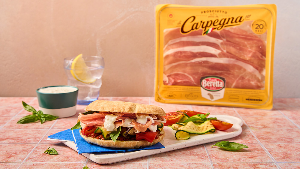 Puccia con Prosciutto di Carpegna DOP