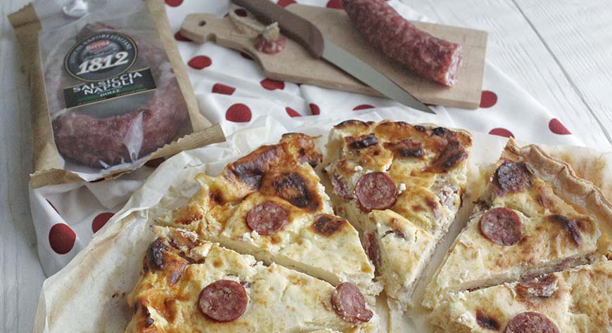 Quiche ai formaggi e Salsiccia Napoli