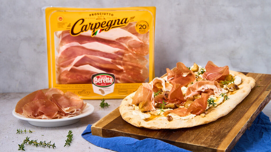 Pinsa con robiola di capra