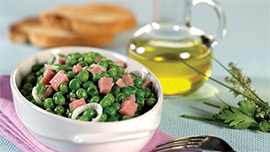 Stufato di piselli con Prosciutto cotto