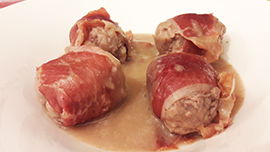 Polpette al vino con prosciutto di San Daniele