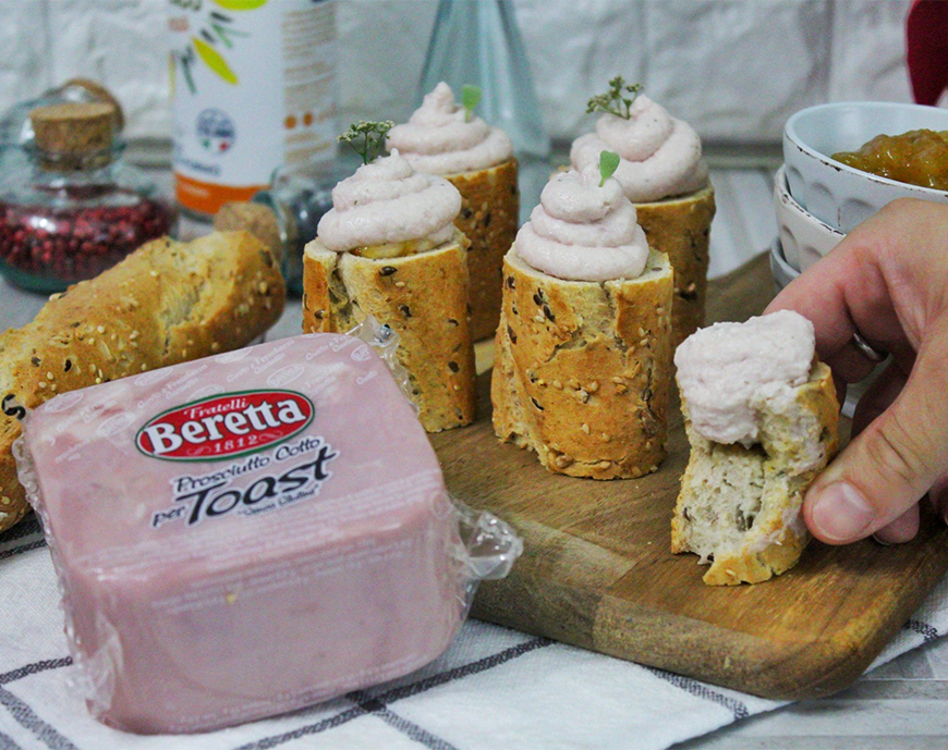 Bicchieri di Pane con Cotto e Composta ai Fichi