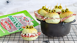 Mostriciattoli di pane e salame Brianza Beretta